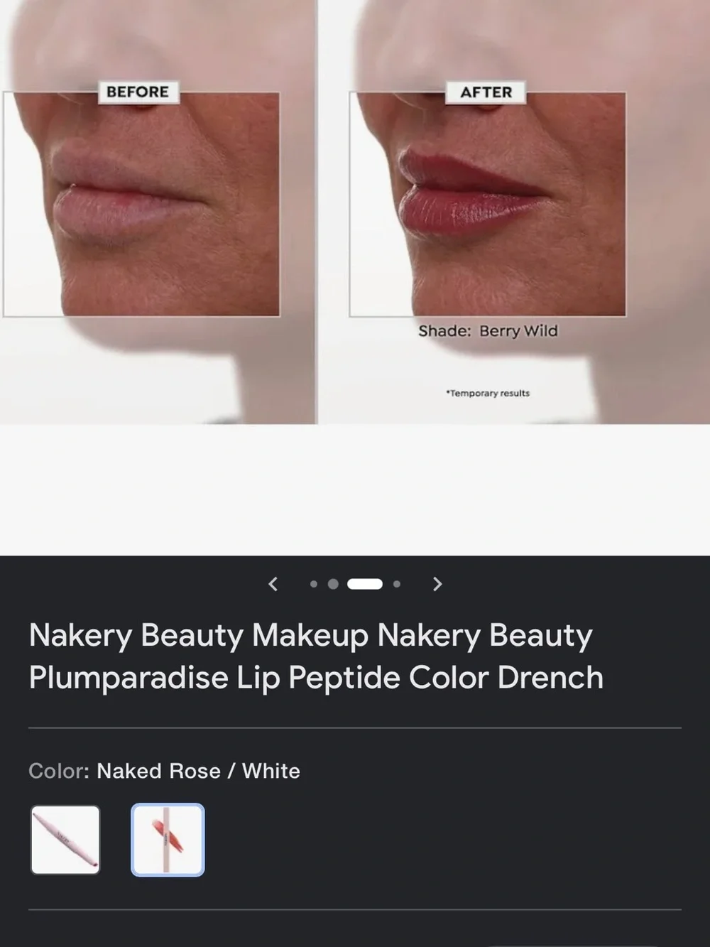 PLUMParadise Lip Peptide Color Drench - Berry Wild & Naked Rose